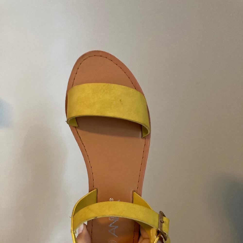 yellow rustic sandals